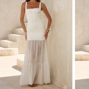 RUNAWAY THE LABEL TAHLIA MAXI DRESS - WHITE